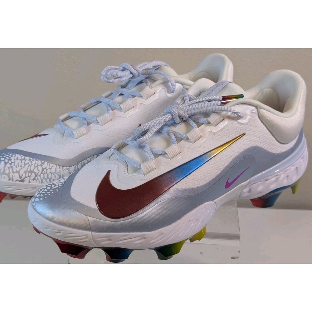 NEW Nike Alpha Huarache Elite 4 Low MCS Mens Baseball Cleats White FQ7724-106 13
